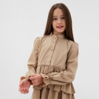 Платье для девочки MINAKU цвет бежевый,  рост 128 см