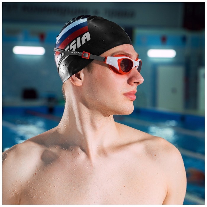 Очки для плавания ONLYTOP, беруши, UV защита