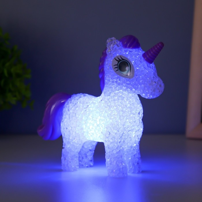 Ночник "Единорожка" LED 1Вт от батареек LR44 МИКС 14х12х5см RISALUX