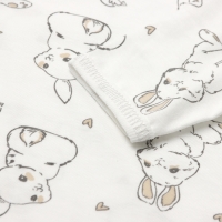 Боди детское с длинным рукавом, цвет белый/зайчики, рост 80