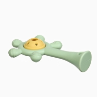 Прорезыватель силиконовый с погремушкой &laquo;Малыш&raquo;, цвет зелёный, Крошка Я