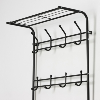 Стеллаж в прихожую &laquo;Константа&raquo;, 69&times;26&times;183 см, цвет чёрный