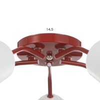 Люстра "Онлайн" (цил.) 5х15Вт Е27 МОДЕЛЬ:BR 00287 красный 52х52х15см