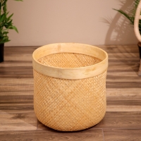 Корзина плетёная, из бамбука 40х40х35 см Корзина плетёная, из бамбука 40х40х35 см