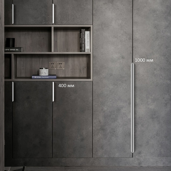 Ручка торцевая CAPPIO RT002CP, L=1000 мм, м/о 960 мм, цвет матовый хром Ручка торцевая CAPPIO RT002CP, L=1000 мм, м/о 960 мм, цвет матовый хром