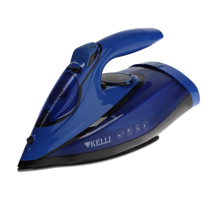 Утюг KELLI KL-1650С, 2600 Вт, керамическая подошва, беспроводной, 320 мл, синий Утюг KELLI KL-1650С, 2600 Вт, керамическая подошва, беспроводной, 320 мл, синий