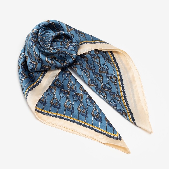 Платок женский MINAKU р-р 70*70 см, цвет синий Платок женский MINAKU р-р 70*70 см, цвет синий