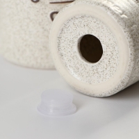 Набор керамический для специй и масел &laquo;Домик в деревне&raquo;, 4 предмета: солонка 115 мл, перечница 115 мл, бутыль для масла 350 мл, бутыль для уксуса 350 мл