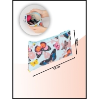 Косметичка на молнии, цвет голубой/разноцветный