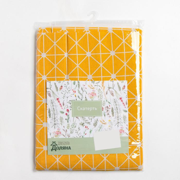 Скатерть Доляна "Паутина" 145х200&plusmn;3см,100%пэ, рогожка 130 гр/м