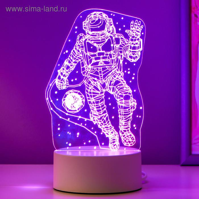 Светильник "Космонавт" LED RGB от сети 9,5х10х21 см RISALUX