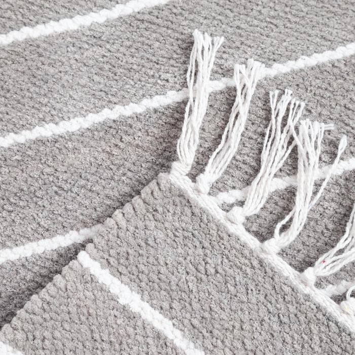 Ковер Strip Grey 150х190 &plusmn; 3 см, 1400 гр/м2, 100% хлопок