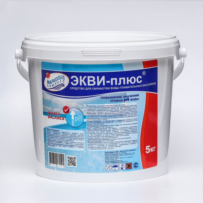 Регулятор pH-плюс &laquo;Экви-плюс&raquo;, ведро, 5 кг