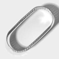 Форма перфорированная для выпечки Доляна &laquo;Овал&raquo;, 3,5&times;8&times;2 см, цвет серебристый