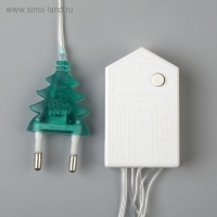 Гирлянда &laquo;Нить&raquo; 5 м, IP20, прозрачная нить, 50 LED, свечение зелёное, 8 режимов, 220 В