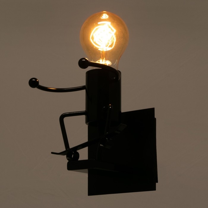 Бра Бра "Человечек" E27 40Вт черный 14х14х17 см