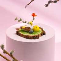 Пасхальный декор &laquo;Пташка и птенчик&raquo; 8 &times; 8 &times; 7 см