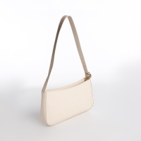 Сумка-багет на молнии, цвет белый