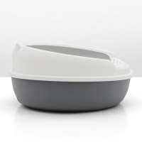 Туалет Нюша S с бортом без сетки 41 х 39 х 20 см серый FIX