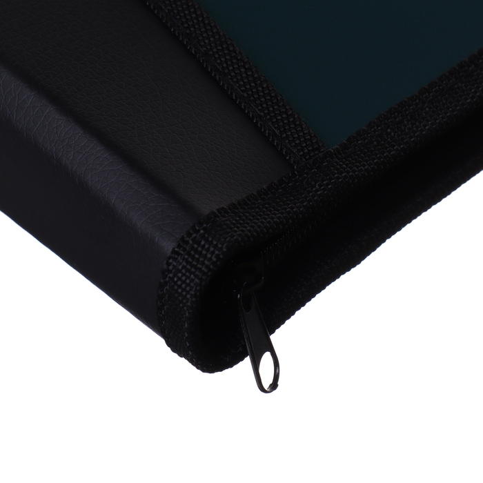 Папка на молнии А4, 2 отделения, Calligrata, 350 х 282 х 33 мм, пластик, 4 кармана, бизнес-класс, зелёный металлик Папка на молнии А4, 2 отделения, Calligrata, 350 х 282 х 33 мм, пластик, 4 кармана, бизнес-класс, зелёный металлик