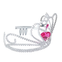 Корона &laquo;Сердечко&raquo;, с камнями, цвета МИКС