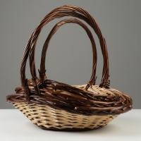 Набор корзин плетеных, 46x36x15/36 см, 40x30x14/32 см, 35x26x13/29 см, 3 шт, ива Набор корзин плетеных, 46x36x15/36 см, 40x30x14/32 см, 35x26x13/29 см, 3 шт, ива