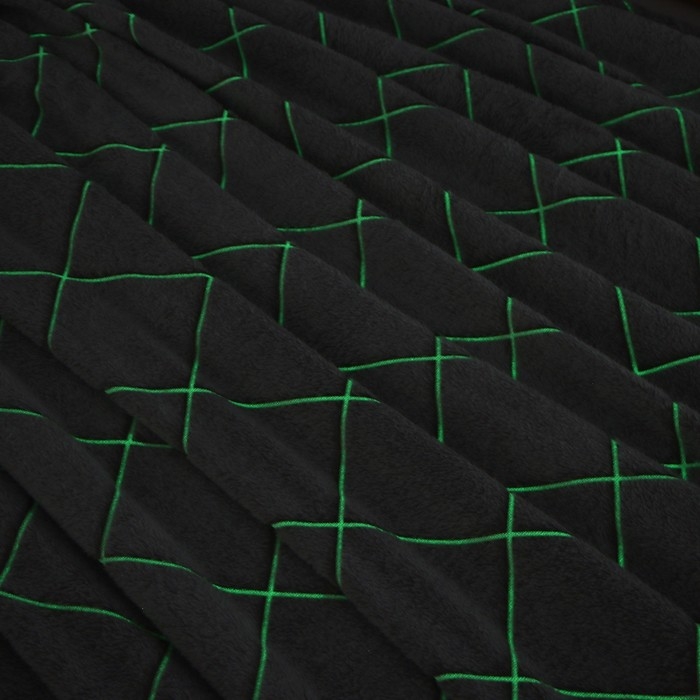 Плед светящийся в темноте Этель "Ромбы" цв.серый 150*200 см,100% п/э, 220 гр/м2