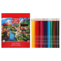 Карандаши 24 цвета ErichKrause ArtBerry премиум, дерево, шестигранные, яркий и мягкий грифель 3.0 мм, картонная упаковка, европодвес Карандаши 24 цвета ErichKrause ArtBerry премиум, дерево, шестигранные, яркий и мягкий грифель 3.0 мм, картонная упаковка, европодвес