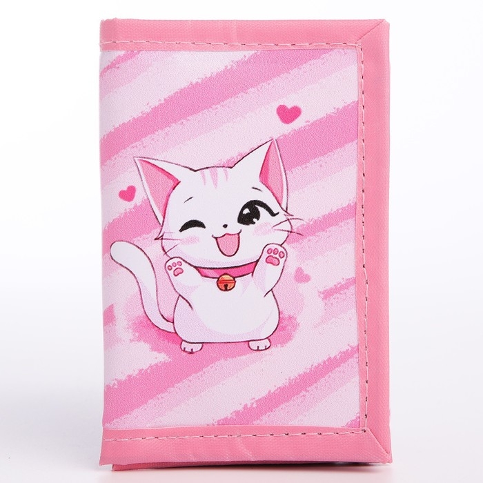 Подарочный набор для девочки &laquo;Котик с сердечком&raquo; кошелёк, блокнот, ручка