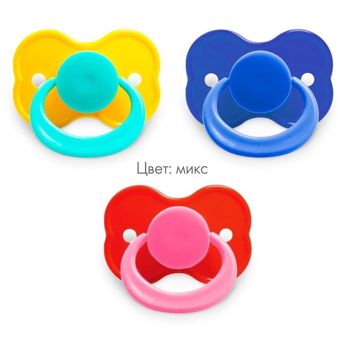 Соска - пустышка латексная классическая &laquo;Карамелька&raquo;, от 0 мес., цвет МИКС