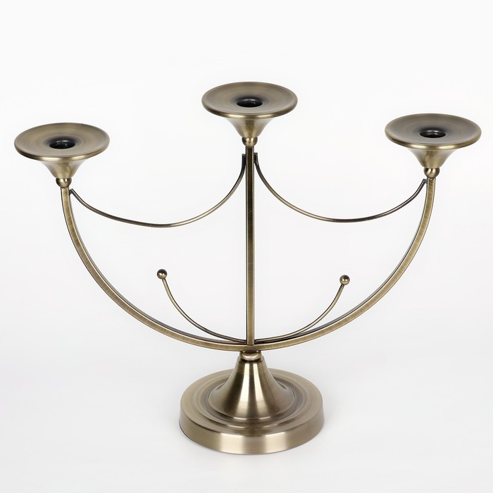 Подсвечник металл &laquo;Герцог&raquo;, на 3 свечи, 44 х 14 х 24 см