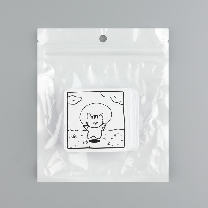 Наклейки пластик "Чудо-животные" набор 60 шт 10х12 см