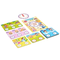 Игровой и обучающий набор &laquo;Распорядок дня&raquo;, пазлы, книга, часы