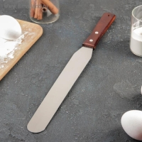 Кондитерская лопатка - палетка, прямая, 37,5 см, рабочая часть 25 см, цвет коричневый Кондитерская лопатка - палетка, прямая, 37,5 см, рабочая часть 25 см, цвет коричневый