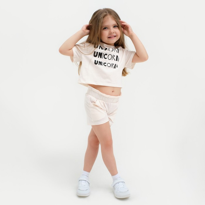 Шорты для девочки с рюшей KAFTAN "Unicorn", размер 34 (122-128)