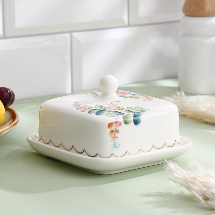 Маслёнка &laquo;Майская&raquo;, на 1/2 пачки, 11,9&times;11,9&times;8,1 см, 1 сорт, авт. Алдошина Л.В.