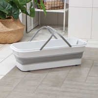 Ведро для уборки складное, 63&times;25&times;20 см (дно 53&times;17 см), цвет серый