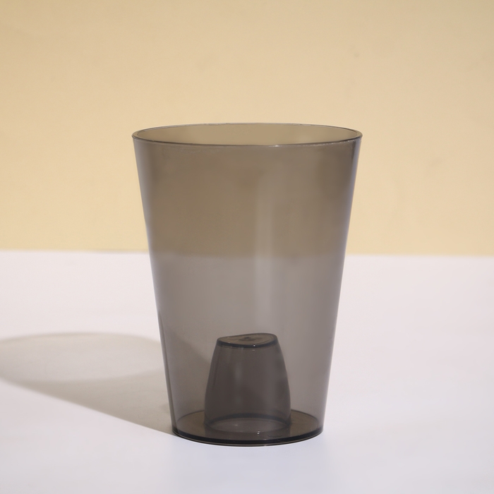 Горшок для орхидей, 1,2 л, 12,5 &times; 16,6 см, пластик, прозрачно-серый