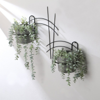 Подвес для кашпо, настенный, на 2 горшка, d = 16 см, чёрный, &laquo;Букет&raquo;