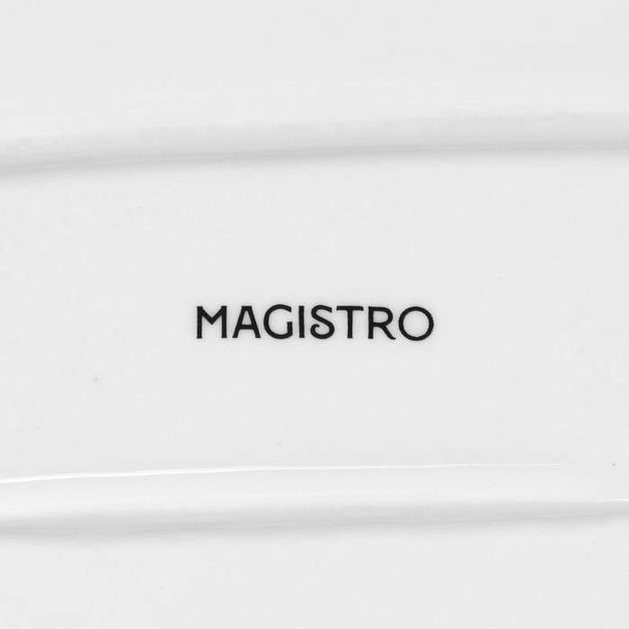 Блюдо фарфоровое с соусником Magistro &laquo;Бланш&raquo;, 30&times;13,5 см, цвет белый