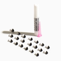 Когти накладные "Антицарапки", размер S, двухцветные (белые/чёрные)