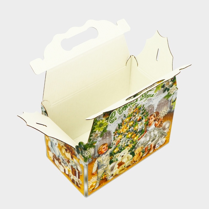 Новый год. Подарочная коробка новогодняя Ларец Новый год. Подарочная коробка новогодняя Ларец "Новогодний Шарм" 21,2 х 12,3 х 22,6 см.