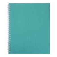 Тетрадь 96 листов в клетку на гребне "Мята. METALLIC", обложка бумвинил, блок офсет Тетрадь 96 листов в клетку на гребне "Мята. METALLIC", обложка бумвинил, блок офсет