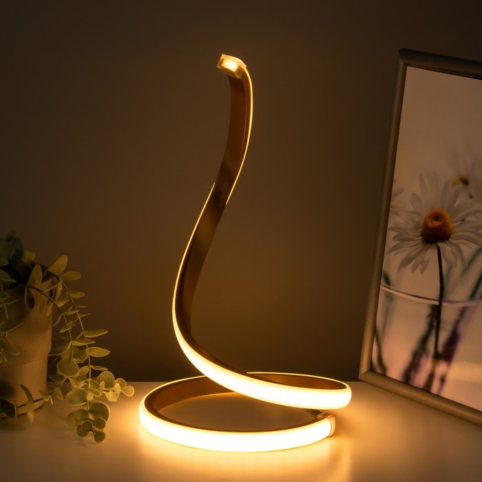 Настольная лампа 16607/1GD LED 6Вт золото 19,5х19,5х35 см RISALUX