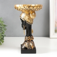 Сувенир полистоун подставка "Африканка в золотом уборе, с серьгами в ушах" 25х15х15 см Сувенир полистоун подставка "Африканка в золотом уборе, с серьгами в ушах" 25х15х15 см