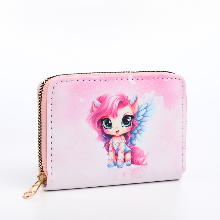 Кошелёк детский на молнии «Выбражулька», цвет розовый Кошелёк детский на молнии «Выбражулька», цвет розовый