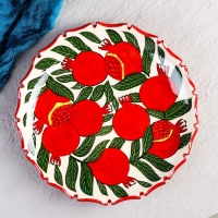 Ляган Риштанская Керамика "Гранат", 32 см, рифлённый Ляган Риштанская Керамика "Гранат", 32 см, рифлённый