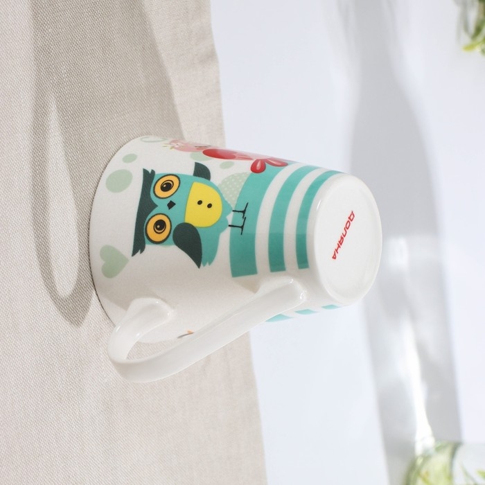 Кружка фарфоровая Доляна «Совушки», 320 мл Кружка фарфоровая Доляна «Совушки», 320 мл