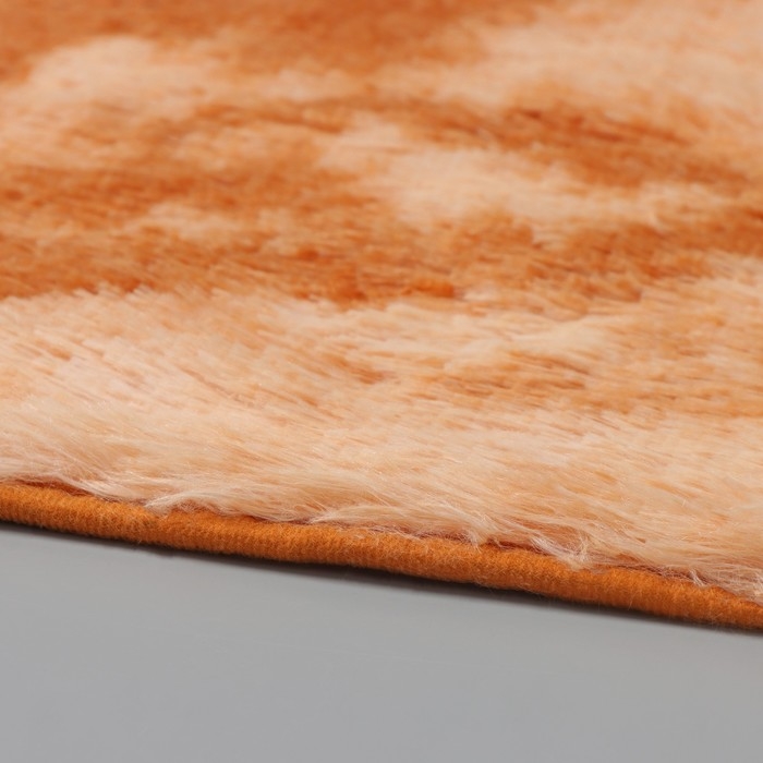 Коврик для дома Доляна &laquo;Зиг-заг&raquo;, 45&times;120 см, цвет коричневый