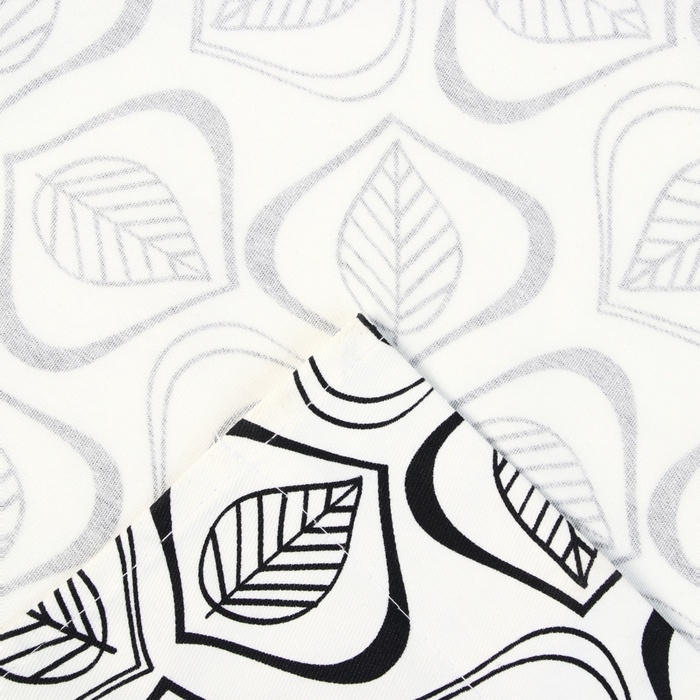 Комплект штор для кухни Этель Leaves 149х180 см - 2 шт, подхваты - 2 шт, 100% хл